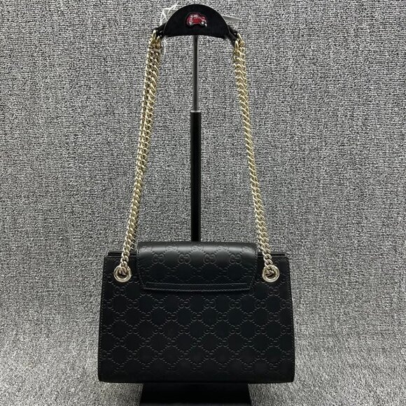 GUCCI Emily Black Leather Shoulder Bag 620-032825 - Picture 3 of 14
